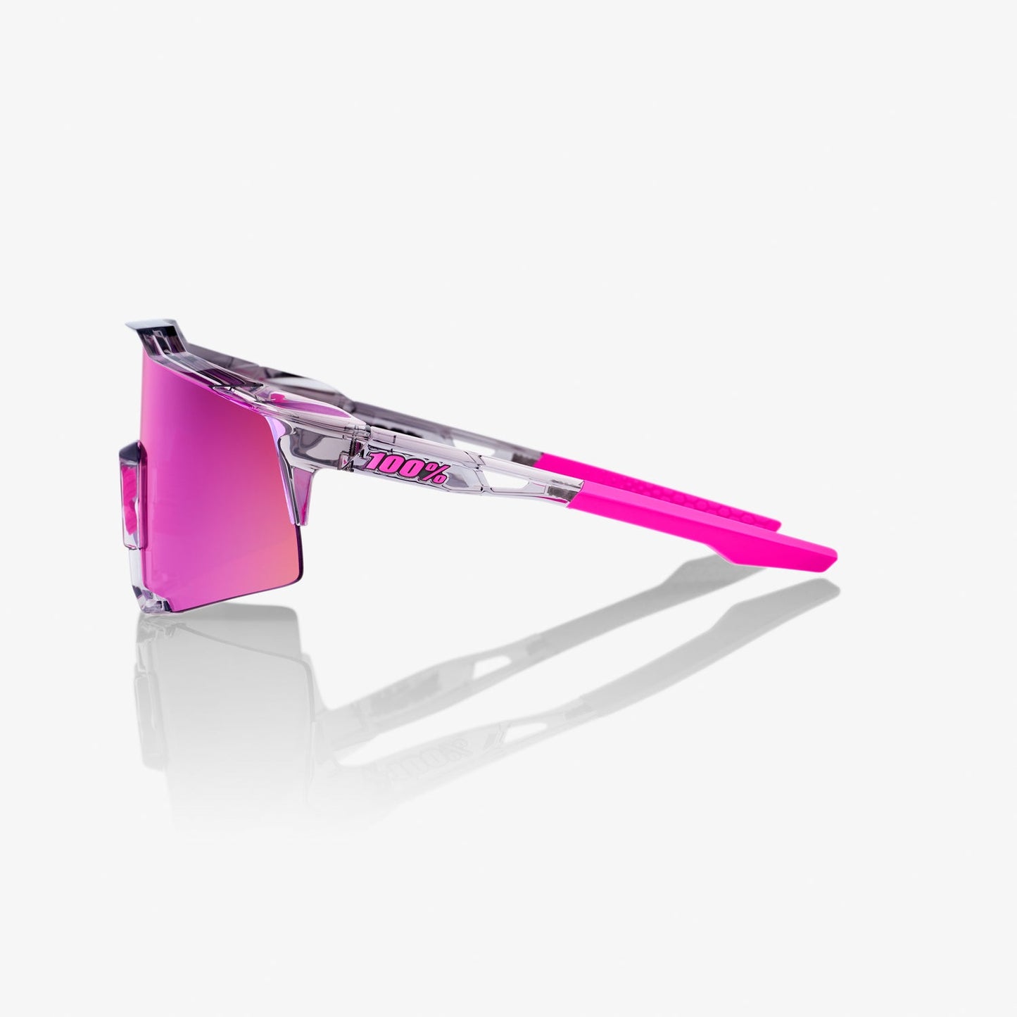 100% SPEEDCRAFT® TOKYO NIGHT POLISHED TRANSLUCENT GREY PURPLE MULTILAYER MIRROR LENS + CLEAR LENS INCLUDED
