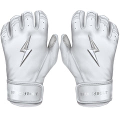 BRUCE BOLT 2021 YOUTH CHROME SERIES SHORT CUFF BATTING GLOVES WITH STORAGE BAG