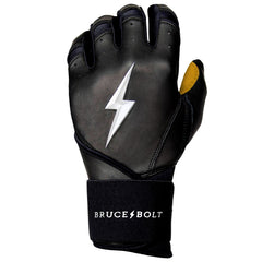 BRUCE BOLT PREMIUM PRO LONG CUFF BATTING GLOVES WITH STORAGE BAG