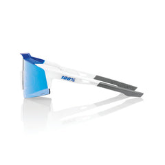 100% SPEEDCRAFT® SL MATTE WHITE/METALLIC BLUE HiPER® BLUE MULTILAYER MIRROR LENS + CLEAR LENS INCLUDED