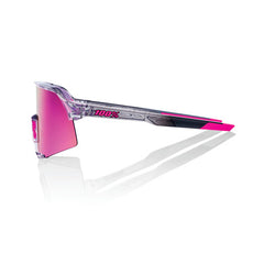 100% S3 TOKYO NIGHT POLISHED TRANSLUCENT GREY - PURPLE MULTILAYER MIRROR LENS + CLEAR LENS INCLUDED