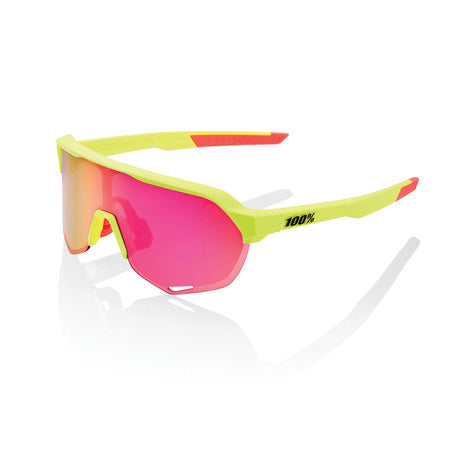 100% S2® MATTE WASHED OUT NEON YELLOW PURPLE MULTILAYER MIRROR LENS + CLEAR LENS INCLUDED