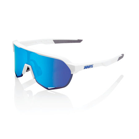 100% S2® MATTE WHITE HiPER® BLUE MULTILAYER MIRROR LENS + CLEAR LENS INCLUDED