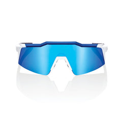 100% SPEEDCRAFT® SL MATTE WHITE/METALLIC BLUE HiPER® BLUE MULTILAYER MIRROR LENS + CLEAR LENS INCLUDED