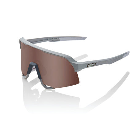 100% S3 SOFT TACT STONE GREY HiPER® CRIMSON SILVER MIRROR LENS