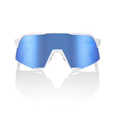 100% S3 MATTE WHITE HiPER® BLUE MULTILAYER MIRROR LENS + CLEAR LENS INCLUDED